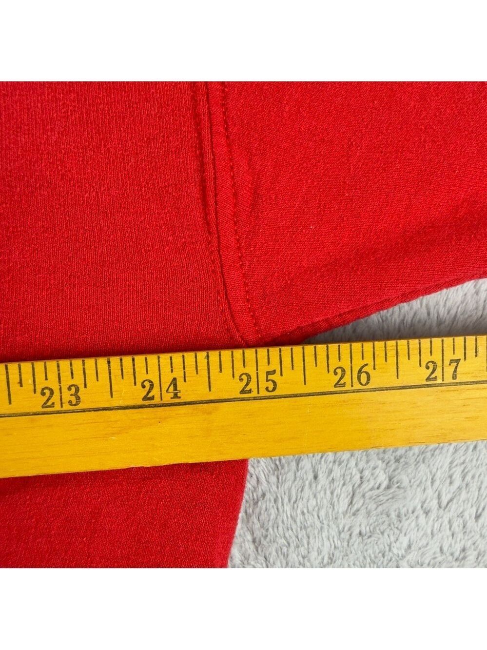 Nike Rework Men's Size Large Vintage Fleece Lined Red/Blue Sweater - Picture 7 of 9